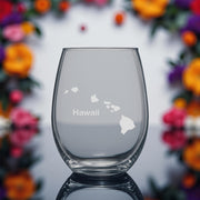 15oz Stemless Wine Glass - Hawaii
