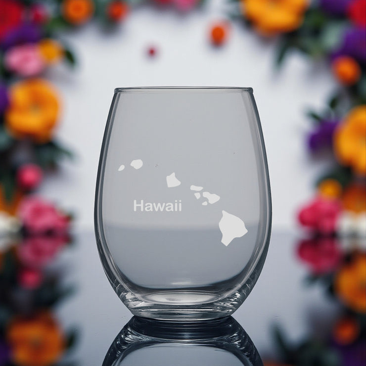 15oz Stemless Wine Glass - Hawaii