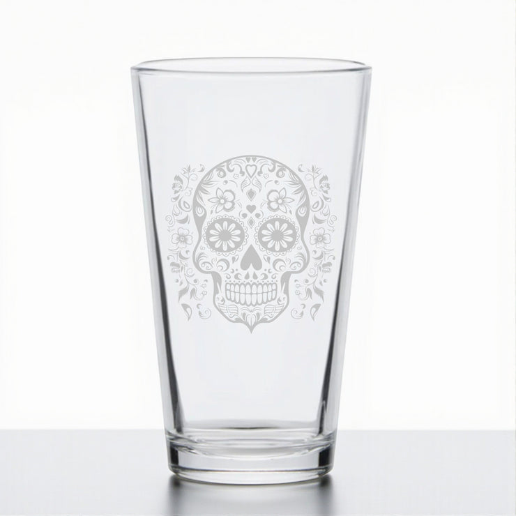 16oz Beer Mug - Sugar Skull - Day of the Dead