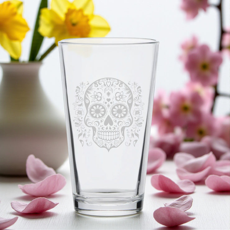 16oz Beer Mug - Sugar Skull - Day of the Dead