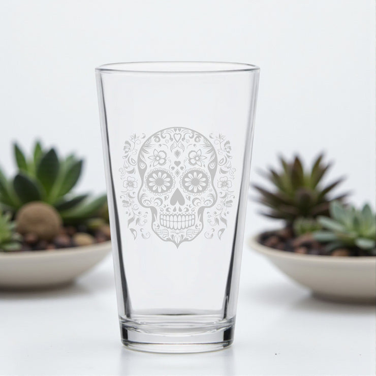 16oz Beer Mug - Sugar Skull - Day of the Dead
