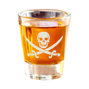 2oz SkULL AnD CroSsBlades crossbones Shot Glass