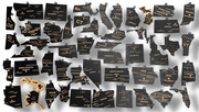 Ornaments - CUSTOM All 50 States with Cities