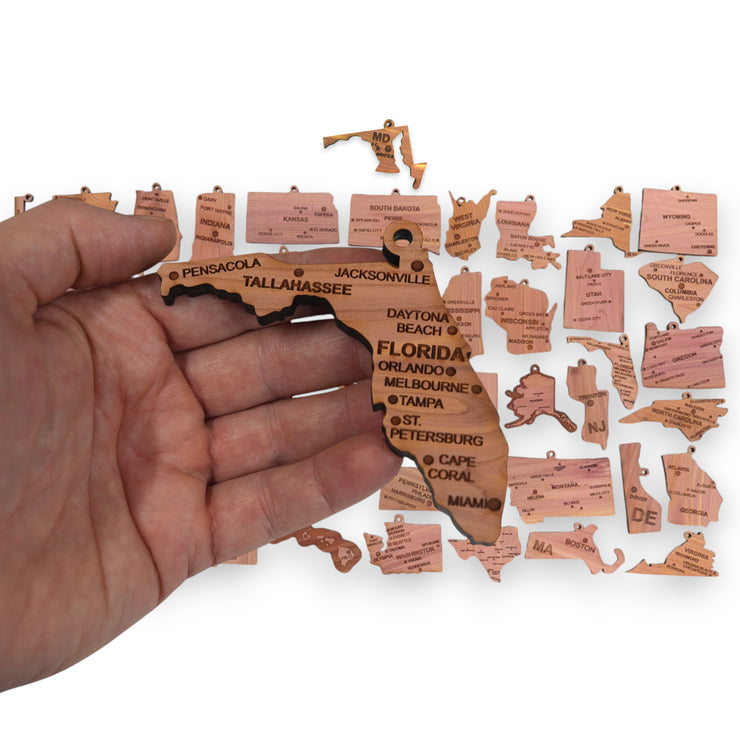 Ornaments - CUSTOM All 50 States with Cities