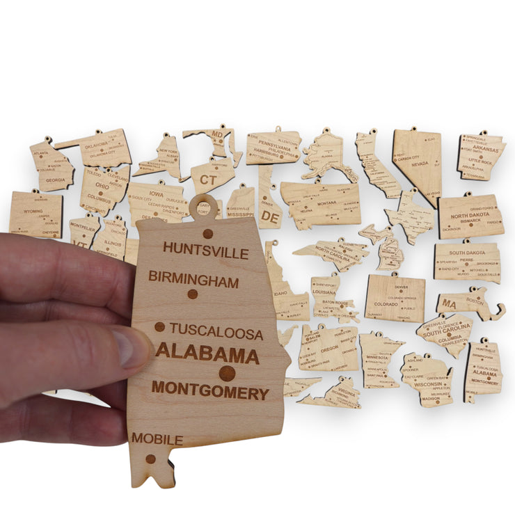 Ornaments - CUSTOM All 50 States with Cities