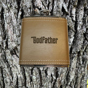 6oz Godfather Leather flask KLB