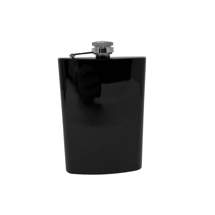 HipFlaskPlus plain black flask for a custom engraving order