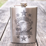 8oz America the Beautiful Stainless Steel Flask