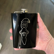 8oz BLACK Howdy Ho Flask