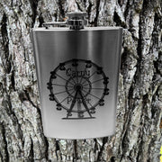 8oz Carny Power Stainless Steel Stainless Steel Flask