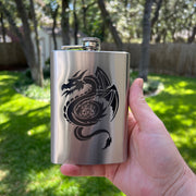 8oz Dragon D20 Stainless Steel Flask
