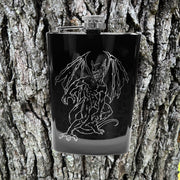 8oz Gargoyle BLACK Flask