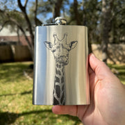 8oz Giraffe Stainless Steel Flask