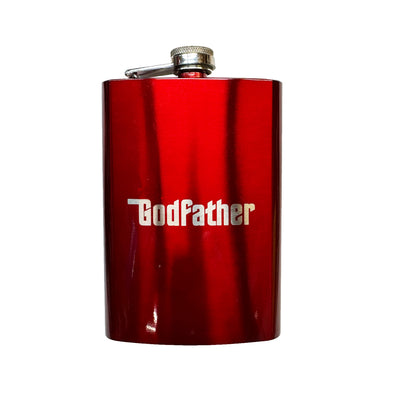 8oz Godfather RED Flask