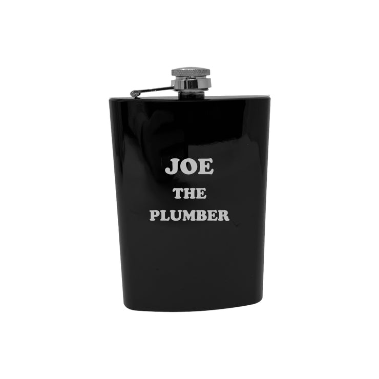 8oz PERSONALIZED Joe the Electrician Plumber Flask
