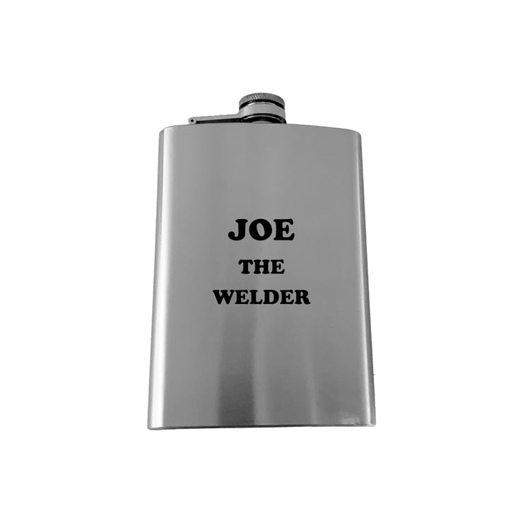 8oz PERSONALIZED Joe the Electrician Plumber Flask