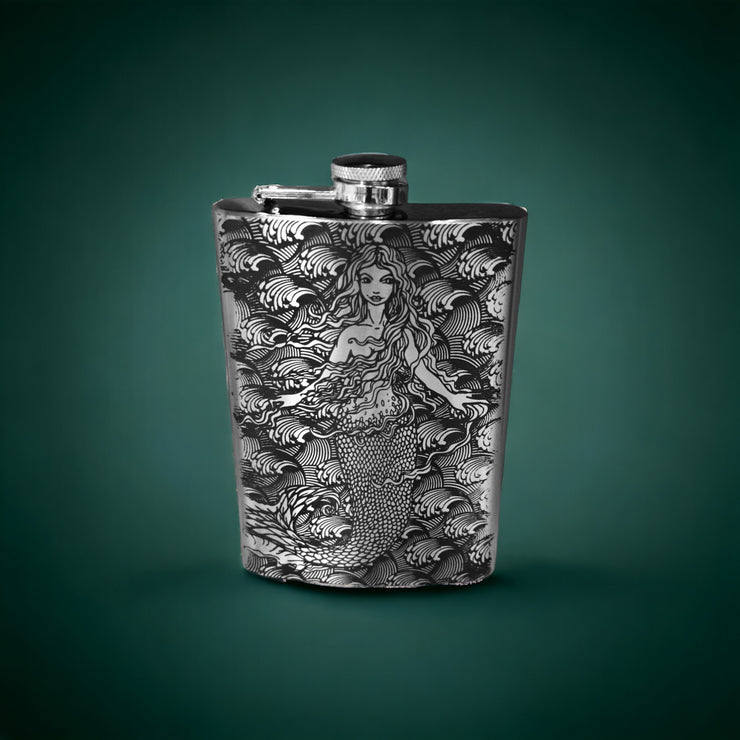 8oz Mermaid Stainless Steel Flask