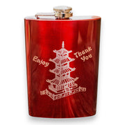 8oz RED Chinese Take-Out Flask