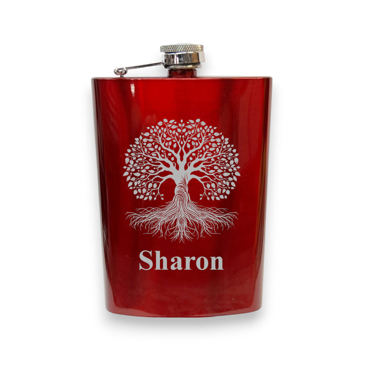 8oz - CUSTOM - PERSONALIZED - Celtic Tree of Life Flask
