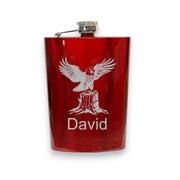 8oz - CUSTOM - PERSONALIZED - American Eagle on Stump