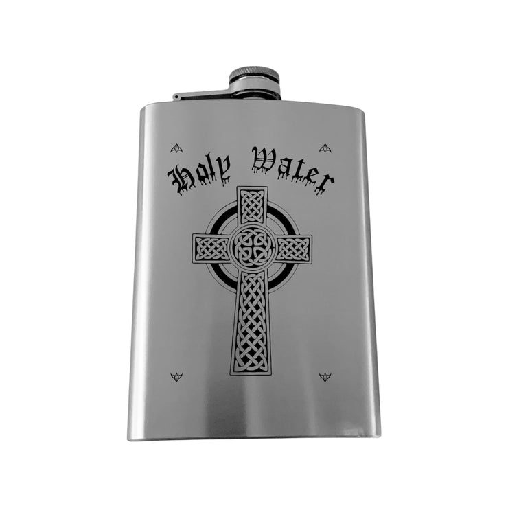 8oz Celtic Cross Holy Water Flask