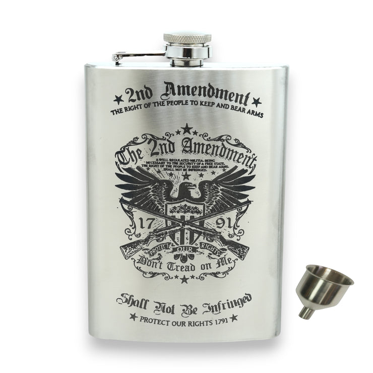 8oz - Stainless Steel - 2nd Amendment
