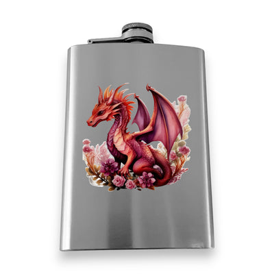 8oz Colorful Dragon Flask