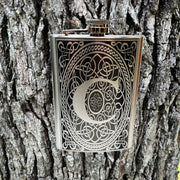 8oz celtic design PERSONALIZED flask With your Initial Stainless Steel Flask (TIMES NEW ROMAN FONT)