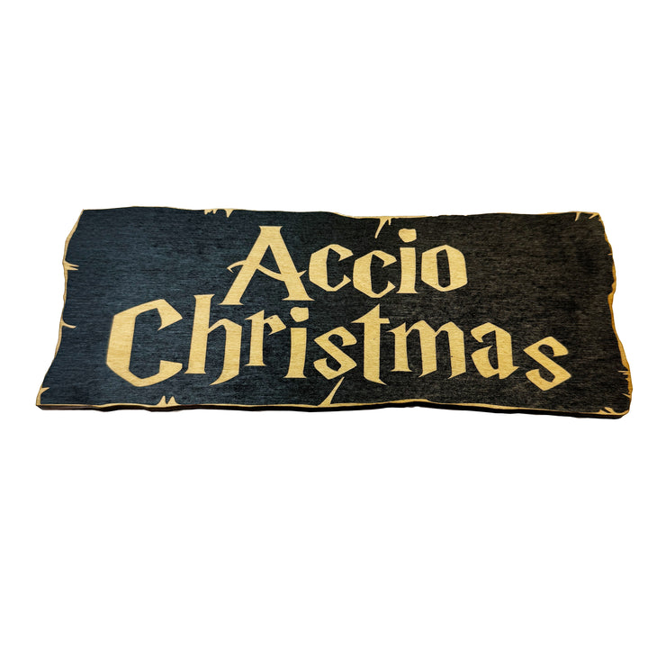Accio Christmas - BLACK Sign 4x8