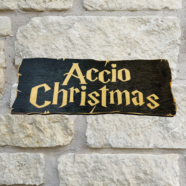 Accio Christmas - BLACK Sign 4x8