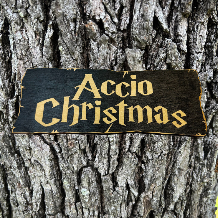 Accio Christmas - BLACK Sign 4x8