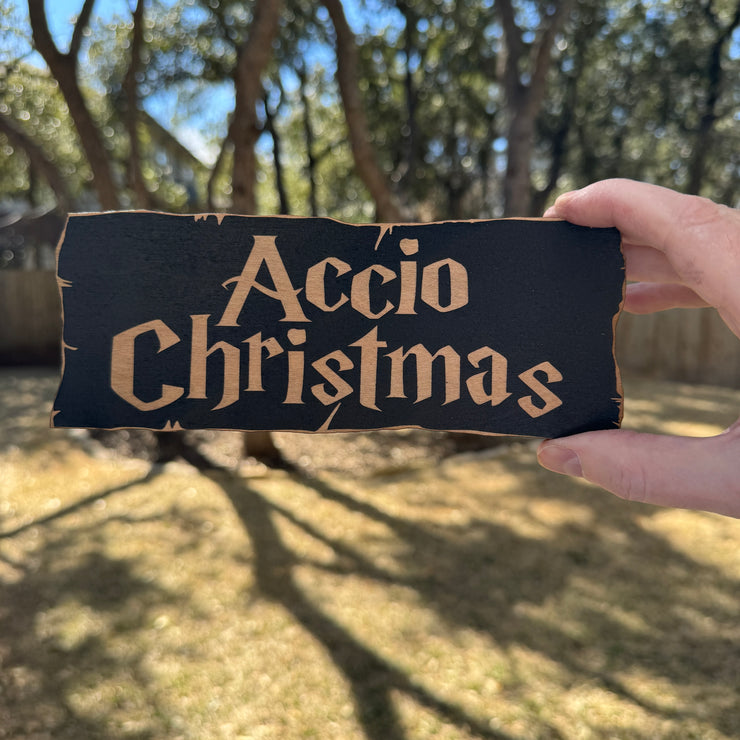 Accio Christmas - BLACK Sign 4x8