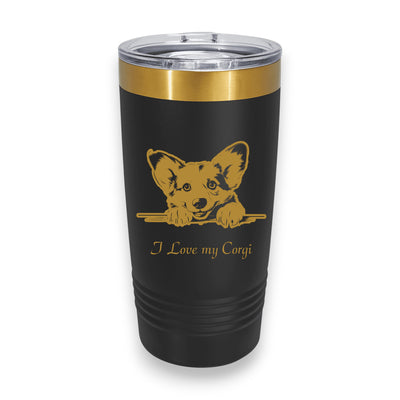 20oz Tumbler - CUSTOM - I love my Corgi