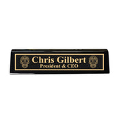 Desk Wedge Name Plate - PERSONALIZED - Sugar Skull - 11 Inches