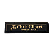 Desk Wedge Name Plate - PERSONALIZED - Water Spigot - 11 Inches