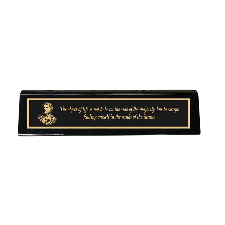 Desk Wedge Name plate -  Marcus Aurelius - 11 Inches