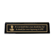 Desk Wedge Name plate -  Marcus Aurelius - 11 Inches