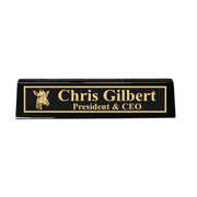 Desk Wedge Name Plate - PERSONALIZED - Giraffe - 11 Inches