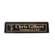 Desk Wedge Name Plate - PERSONALIZED - Lineman - 11 Inches