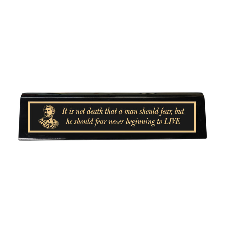Desk Wedge Name plate -  Marcus Aurelius - 11 Inches