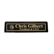 Desk Wedge Name Plate - PERSONALIZED - Indian Chief - 11 Inches