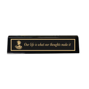 Desk Wedge Name plate -  Marcus Aurelius - 11 Inches