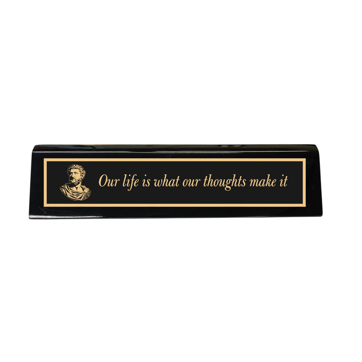Desk Wedge Name plate -  Marcus Aurelius - 11 Inches