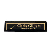 Desk Wedge Name Plate - PERSONALIZED - Golf - 11 Inches