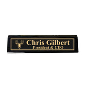 Desk Wedge Name Plate - PERSONALIZED - Moose - 11 Inches