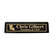Desk Wedge Name Plate - PERSONALIZED - Louisiana - 11 Inches - Cajun