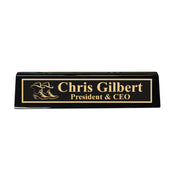 Desk Wedge Name Plate - PERSONALIZED - Cowboy Boots - 11 Inches