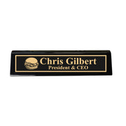Desk Wedge Name Plate - PERSONALIZED - Hamburger - 11 Inches