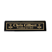 Desk Wedge Name Plate - PERSONALIZED - Mjolnir - 11 Inches