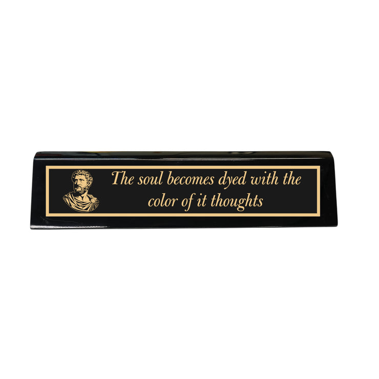Desk Wedge Name plate -  Marcus Aurelius - 11 Inches